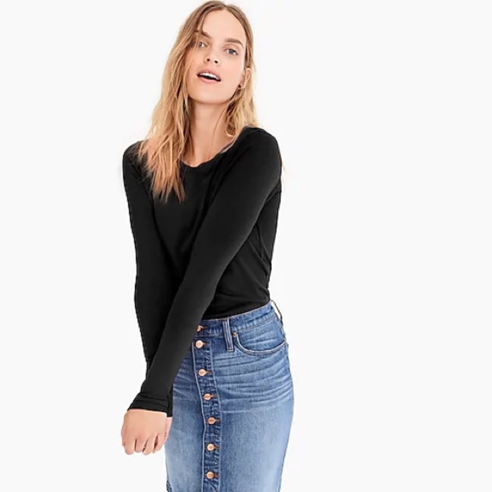 Set of 2 J. Crew Perfect Fit long-sleeve tees